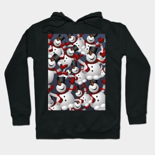 Merry Christmas Snowman With Black Hat Hoodie